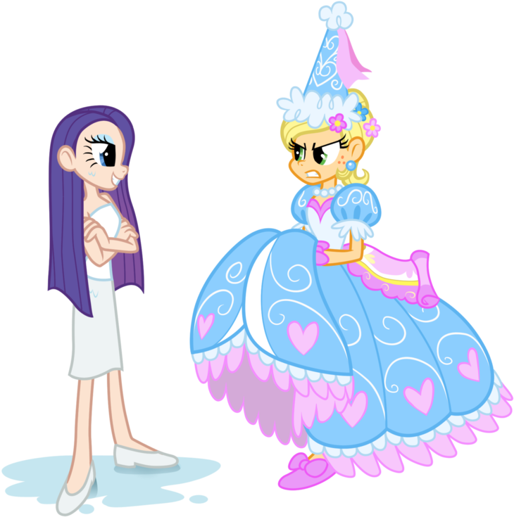 Applejack And Rarity - Apple Jack Dress Human (900x810)
