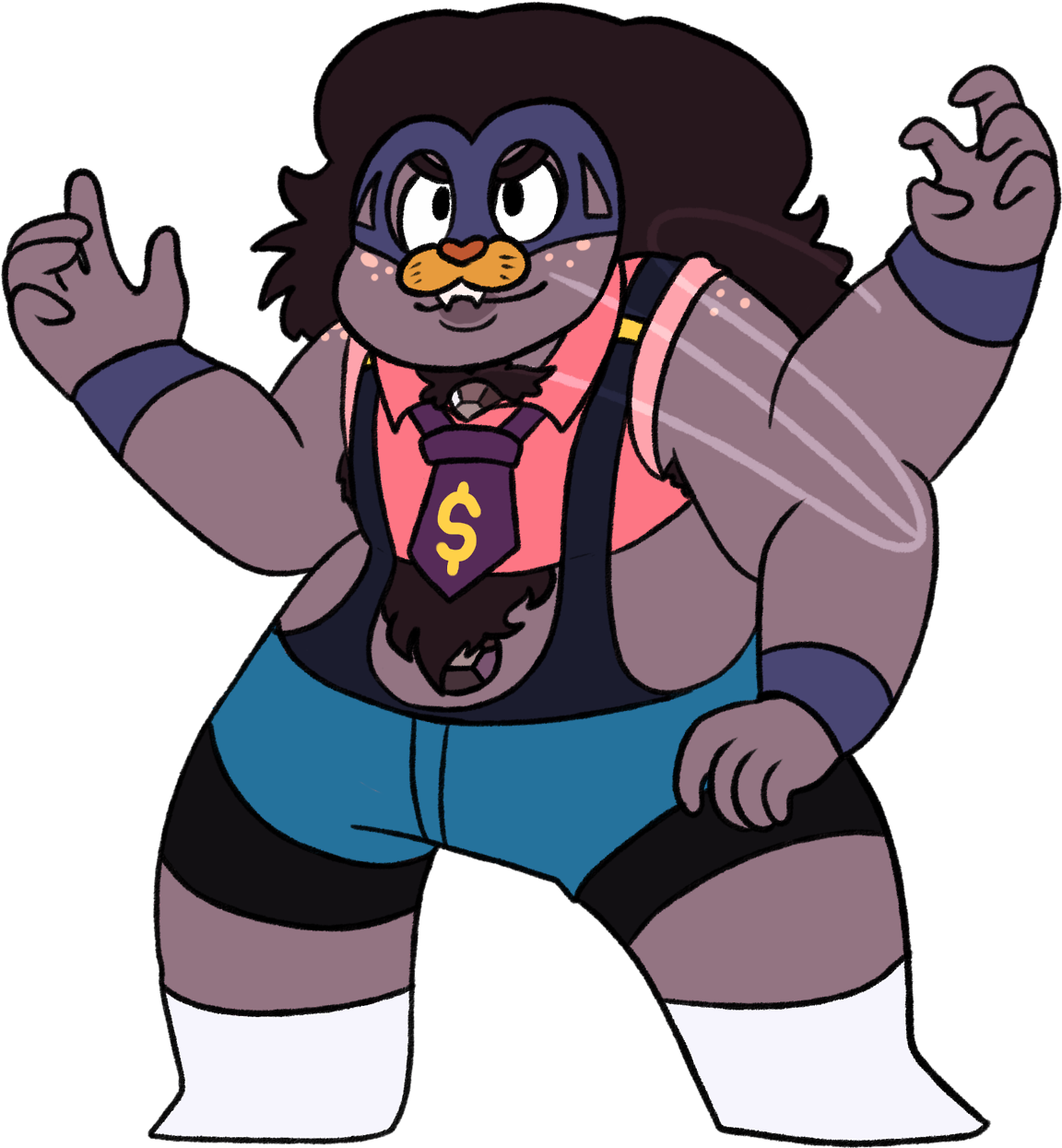 Cartoon Fictional Character Mammal Purple Vertebrate - Steven Universe Tiger Millionaire (1280x1299)