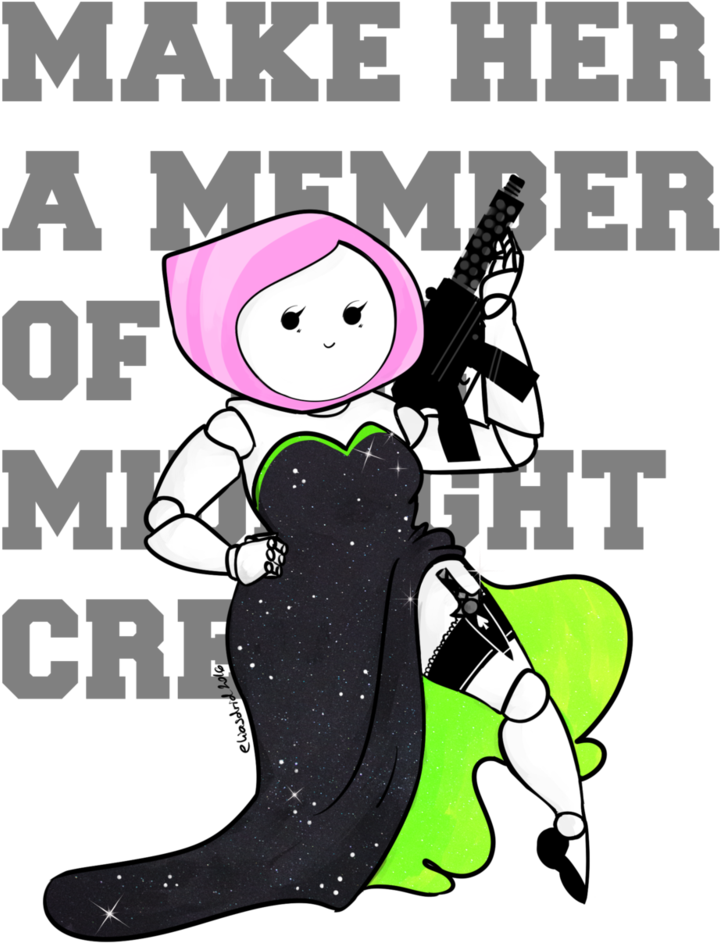 Make Her A Member Of The Midnight Crew By Cervaheart - Rocked-freshman-blue Ornament (round) (800x999)