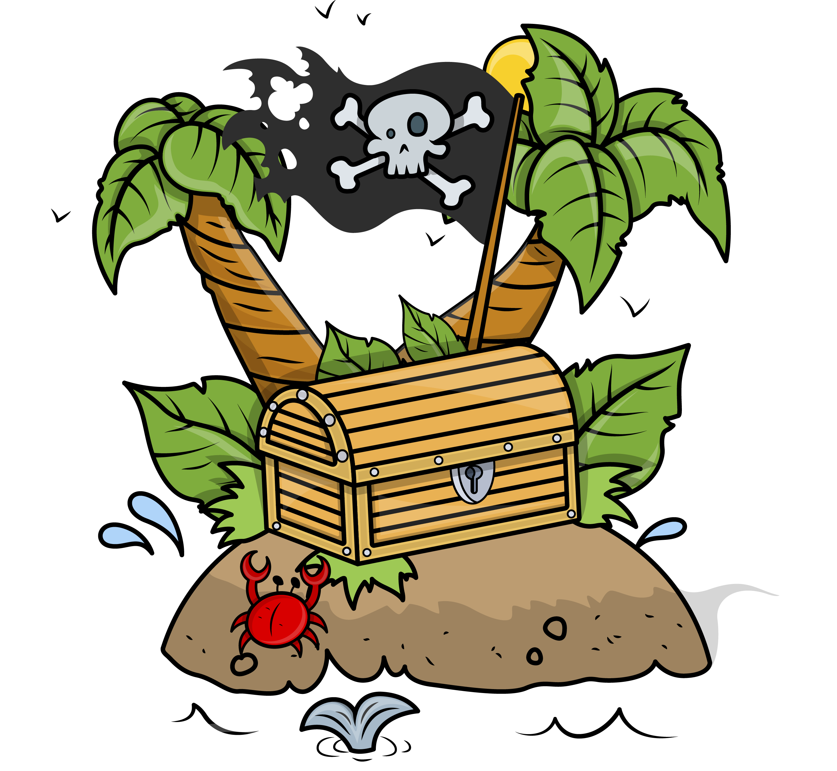 Treasure Island Hotel And Casino Cartoon Drawing Clip - Isla Del Tesoro Dibujo (2768x2551)