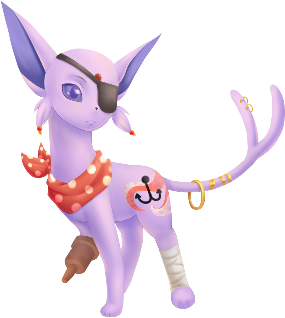 Pirate Espeon For Buried Treasure By Vividvapor - Cartoon (1600x1415)