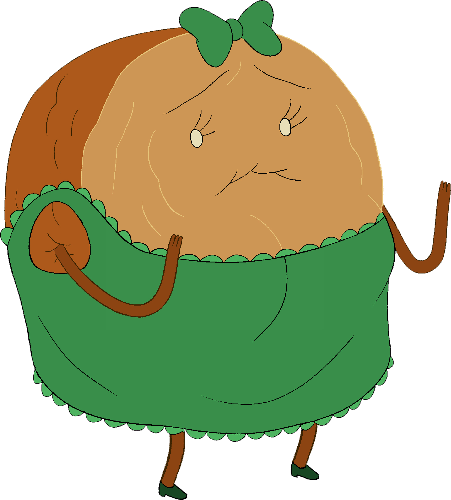 Cinnamon Bun In Dress - Personaje Secundarios De Hora De Aventura (1538x1705)