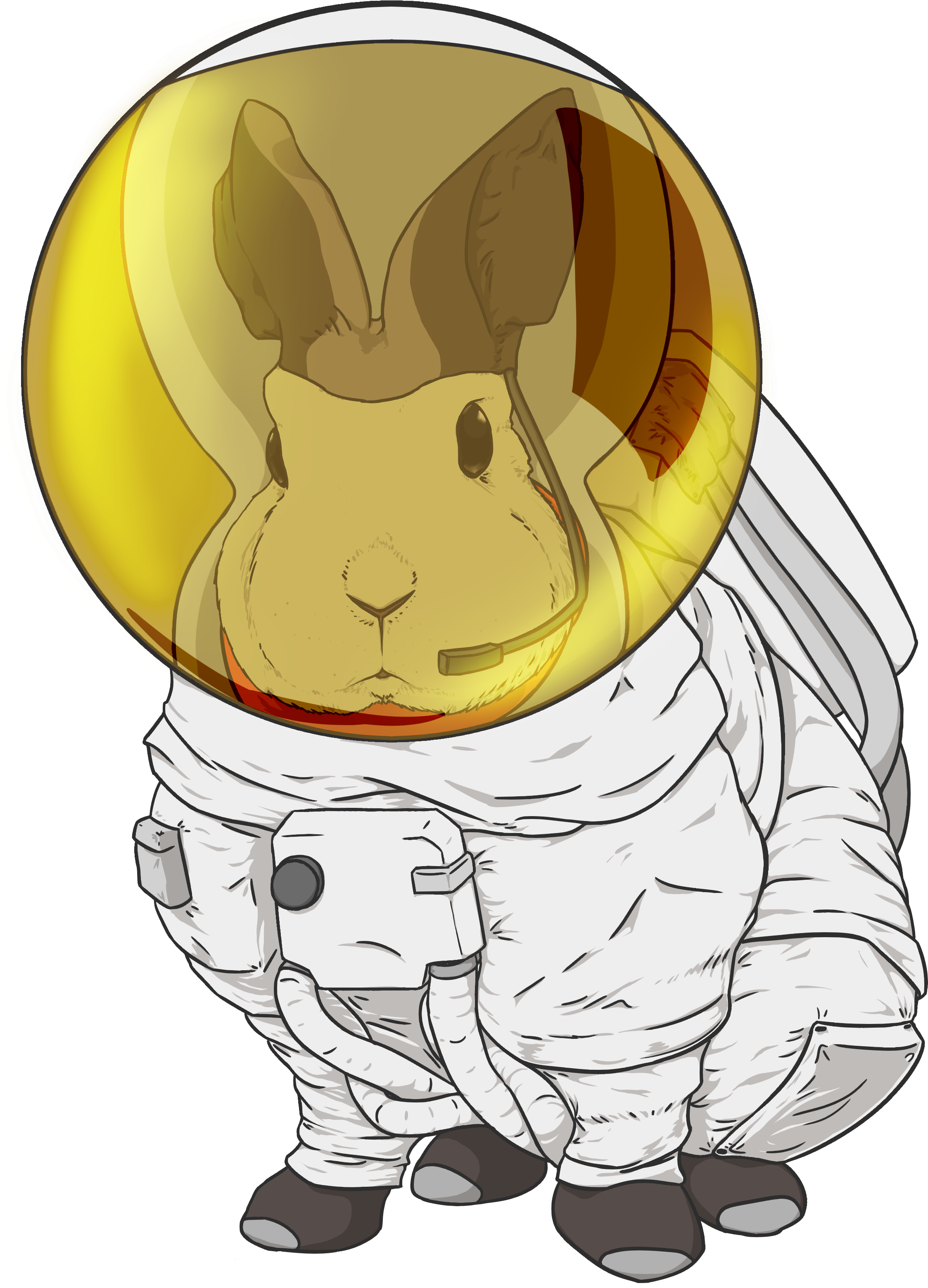 Astronaut Bun [redbubble Link] By Amyannie14 - Rabbit Astronaut Graphic T-shirt (2400x3200)