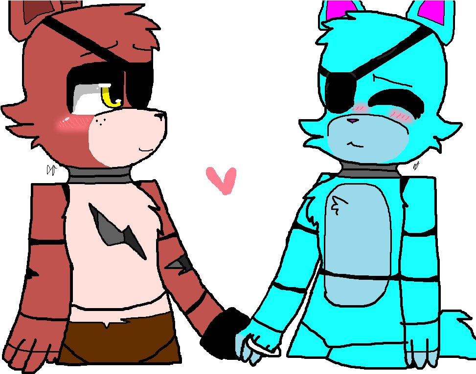 Foxy X Lucy By Jordie-bun - Cartoon (1000x765)