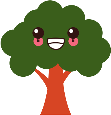 Tree Eco Symbol Vector Icon Illustration - Imagenes De Arboles Kawaii (550x550)