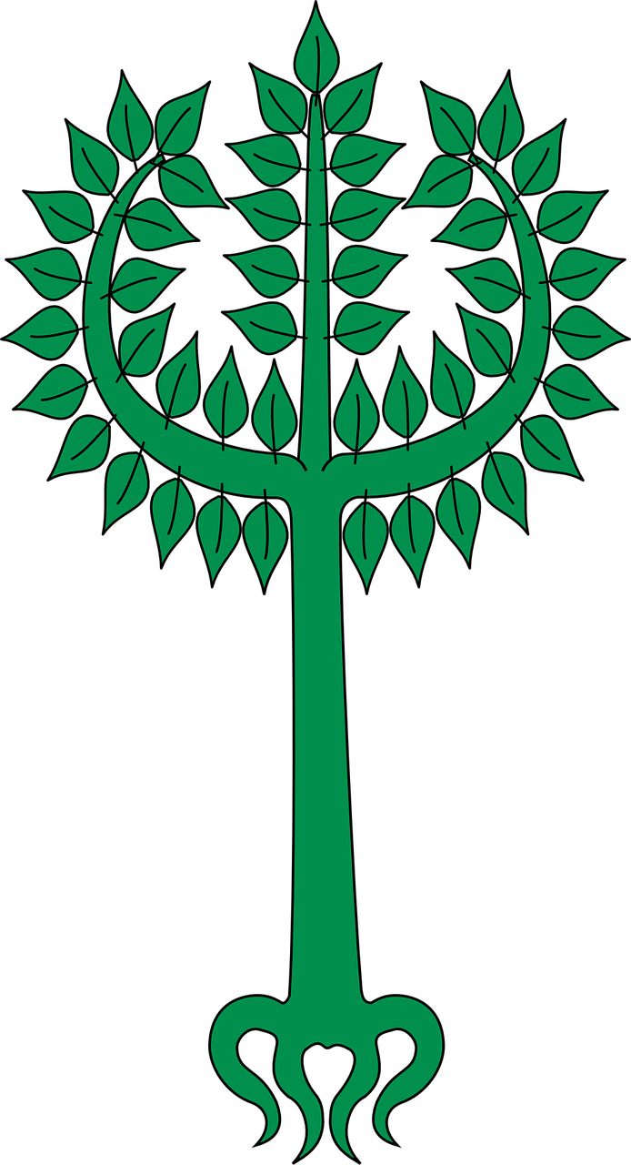 Tree Heraldic Symbol Design Png Image - Fischman's Liquors Chicago (694x1280)
