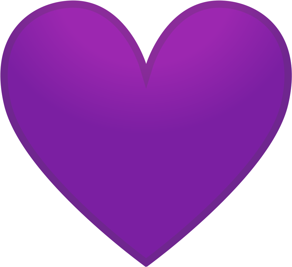 Purple Heart Icon - Purple Heart Emoji Transparent (1024x1024)