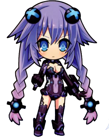 Purple Heart Gamipic V - Hyperdimension Neptunia Purple Heart Chibi (361x453)