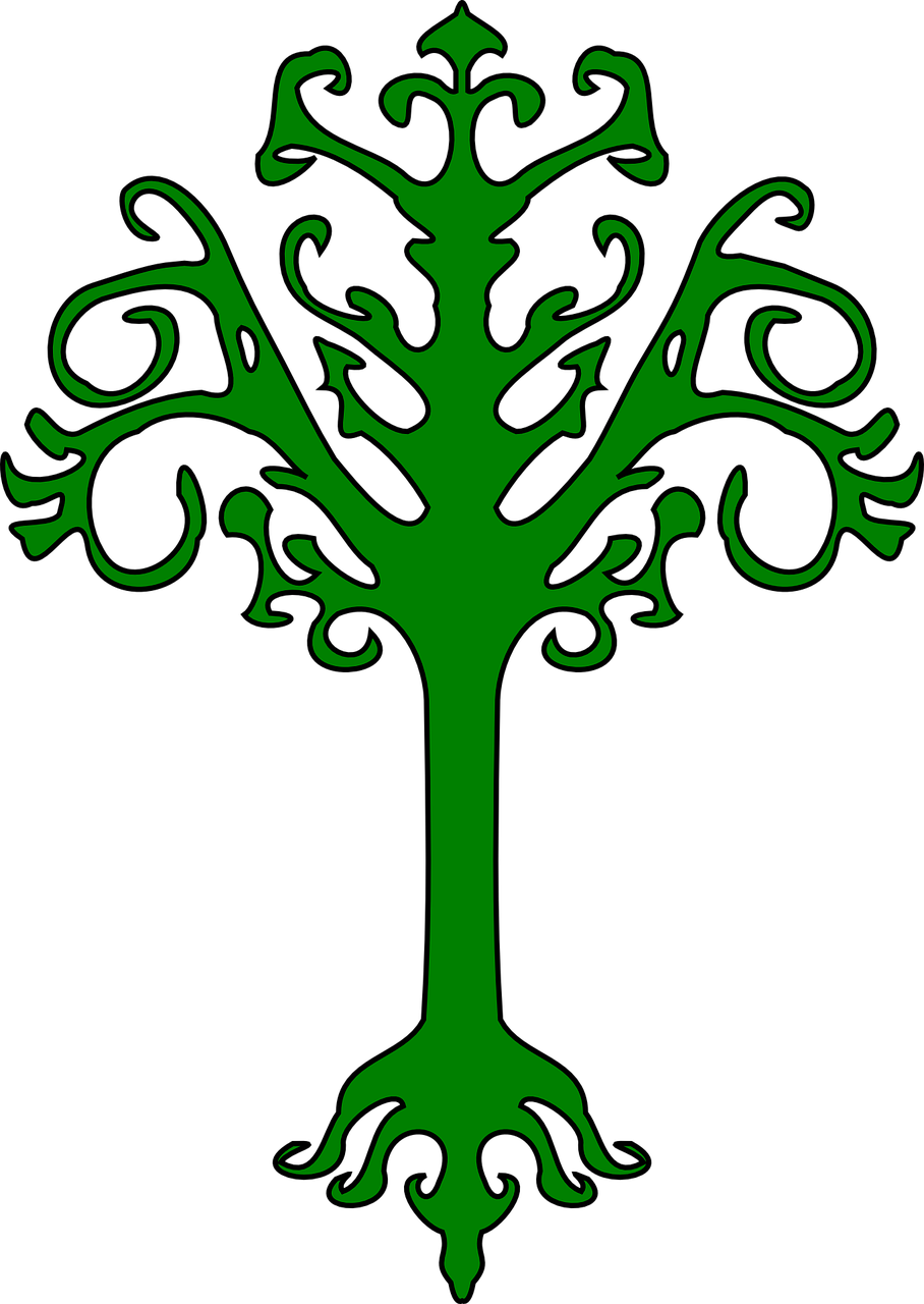 Tree Heraldic Symbol Design Png Image - Heraldic Tree Png (908x1280)