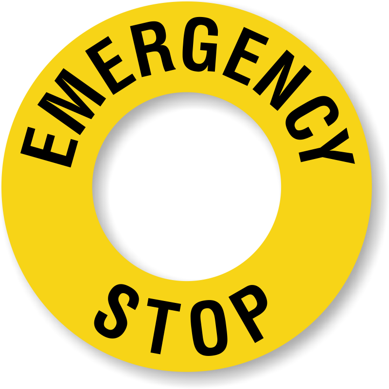 Emergency Stop Ring Label - Etiquetas Paro De Emergencia (800x800)
