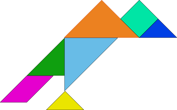 Free Vector Tangram Clip Art - Tangram Animals (958x596)