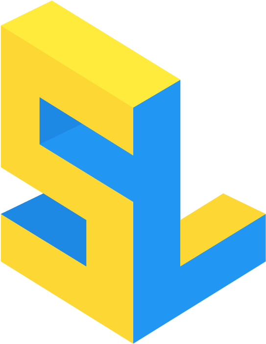 Blue And Yellow Logo With The Letters 's' And 'l' In - Yellow (700x700)