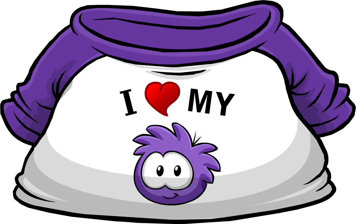 I Heart My Purple Puffle T-shirt - Club Penguin I Love Pizza Shirt (1142x720)