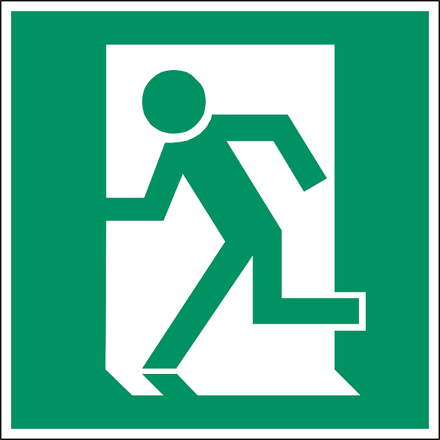 Exit, Emergency Exit, Door, Way, Sign, Symbol, Icon - Icono Salida De Emergencia (640x640)