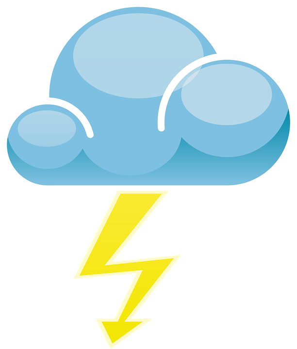 Blitz Cliparts 8, Buy Clip Art - Thunder And Lightning Symbol (612x720)