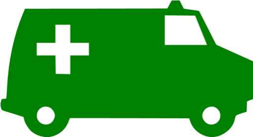 Green Clipart Ambulance - Blue Ambulance Icon Png (512x512)