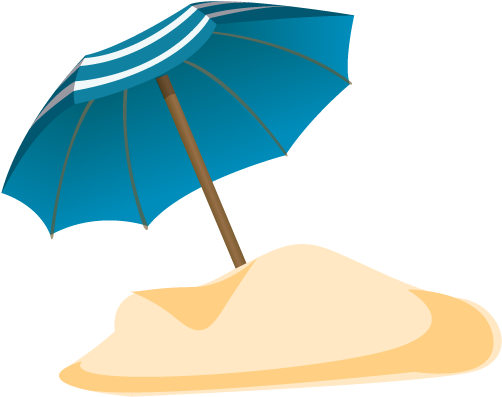 Bucket And Scoop Beach Toys With Sand Icons - Parasol Clipart (512x512)