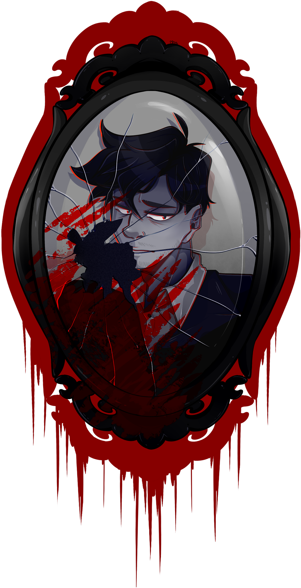 Pewdiepie - Markiplier Butterfly Fan Art (1058x2047)