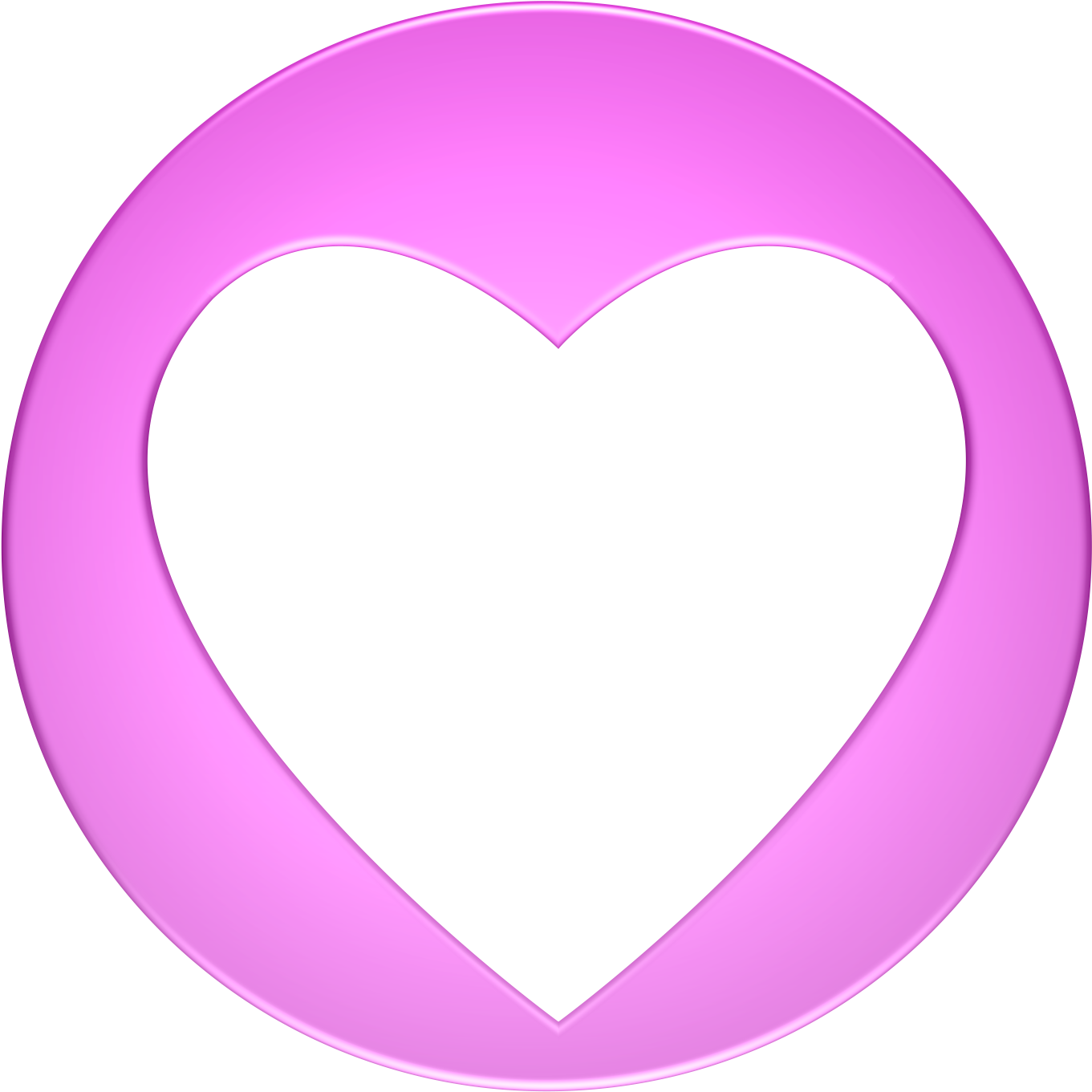 Circle Heartpink By Lashonda1980 Circle Heartpink By - Heart (1500x1500)