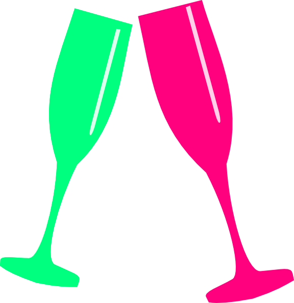Free Champagne Glasses Clip Art - Champagne Glass Clip Art (576x595)