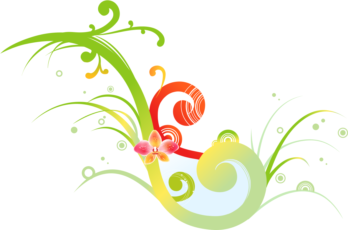 Hand-painted Flower Silhouette - Siluetas De Flores A Colores (1181x1181)