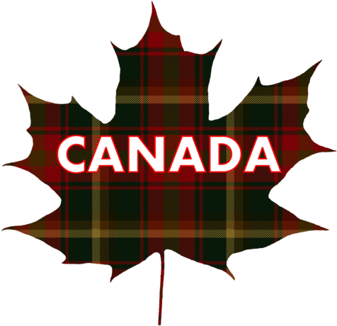 Tartan Maple Leaf Unisex T-shirt - Tartan (480x474)