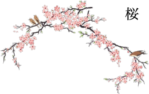Credits To The Owner - Japan Cherry Blossom Art (500x321)