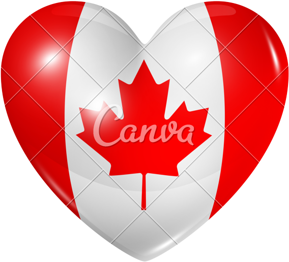 Love Canada, Heart Flag Icon - Royal Canadian Navy Flag (800x744)