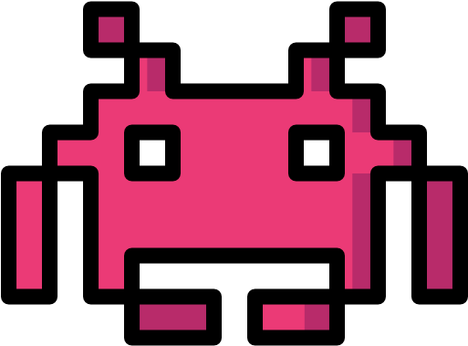 Space Invaders Free Icon - Niebezpiecznik Logo (512x512)