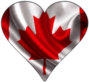 Heart - Mexico And Canada Flag (540x380)