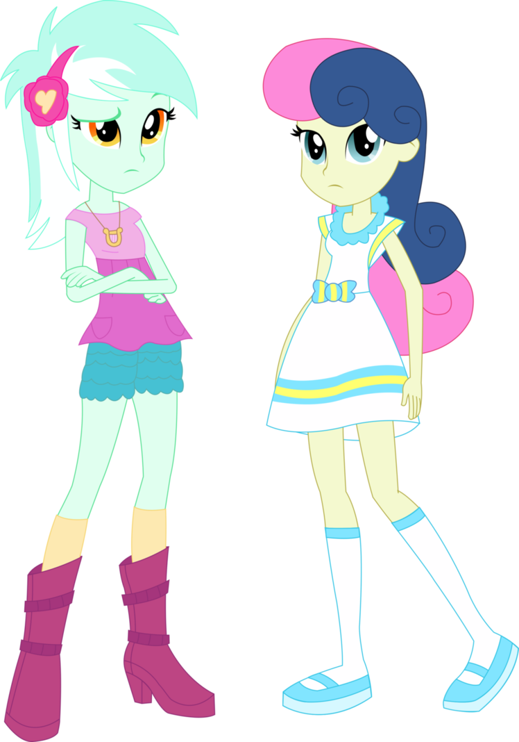 Lyra And Bon Bon By Sketchmcreations - Mlp Lyra And Bon Bon Eg (748x1068)