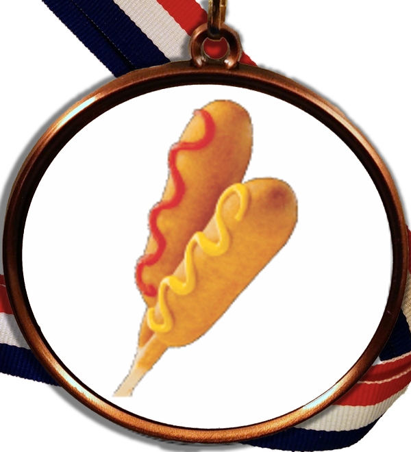 Corn Dogs Logo Medal - Corn Dog (600x660)