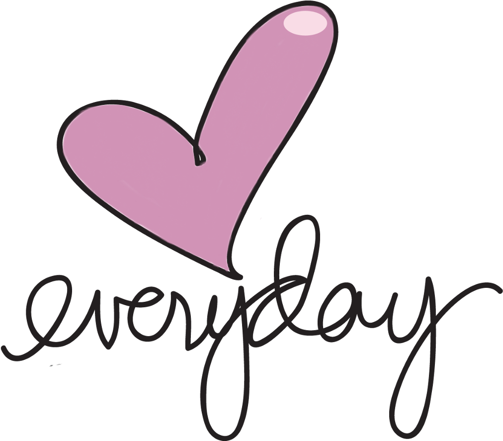 Everyday Heart Pink Cute Inspirational Quotes - Drawing (1199x1024)