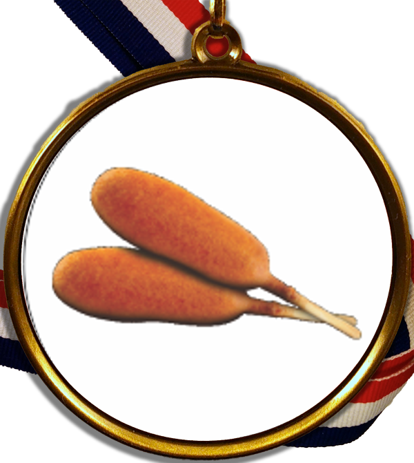 Corn Dogs Logo Medal - Medal (600x670)