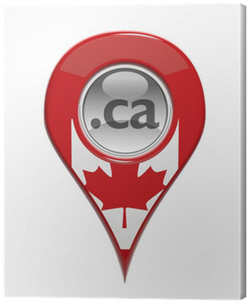 3d Pin Domain Marker With Canadian Flag Isolated Canvas - Flag Of Canada (400x400)