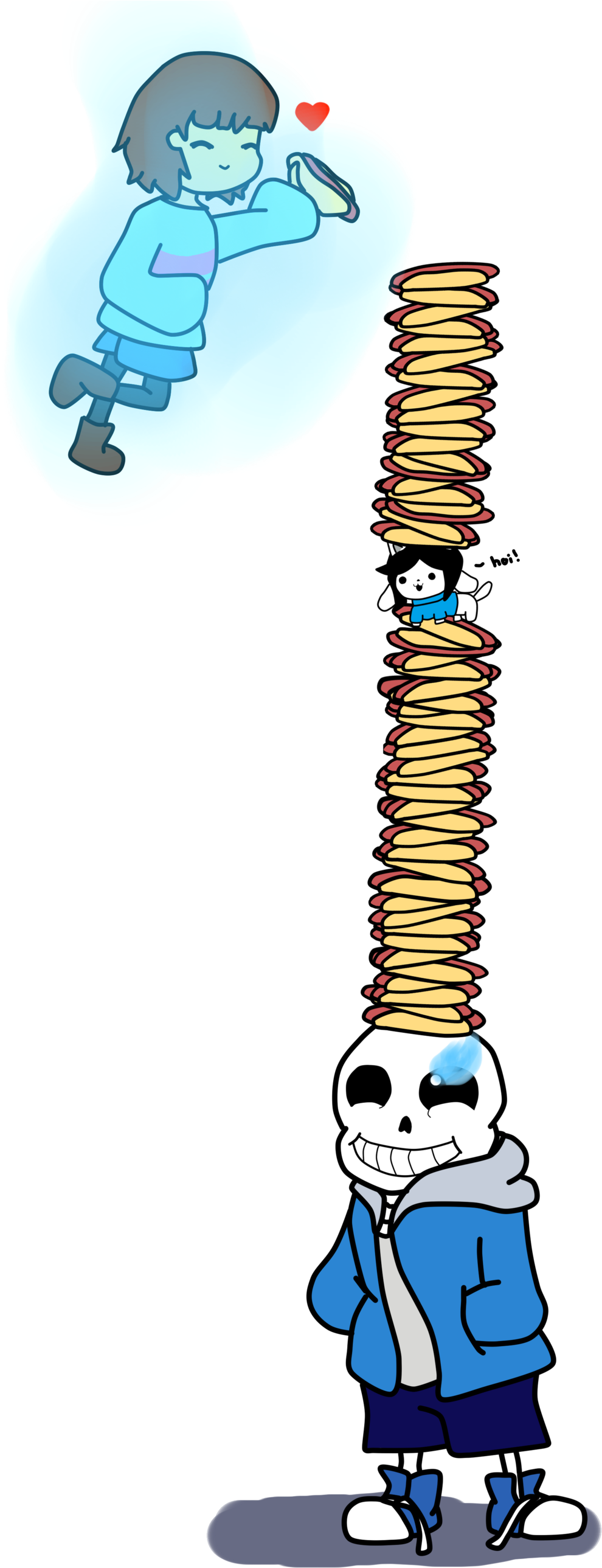 And Frisk By Justgeekinaround Sans And Hot Dogs And - Cartoon (1024x2581)