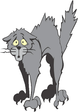Why Use A Pet Sitter - Scaredy Cat Clipart (354x499)