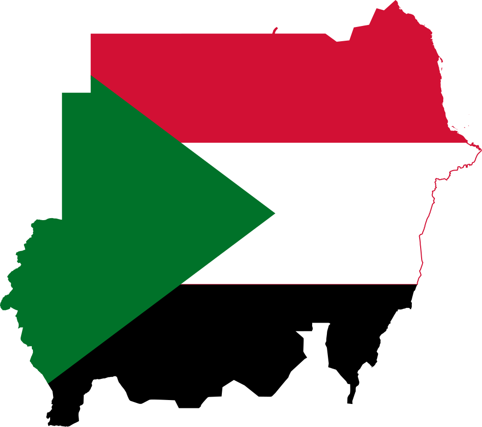 Bandiera Del Sudan - Sudan Flag And Map (1155x1024)