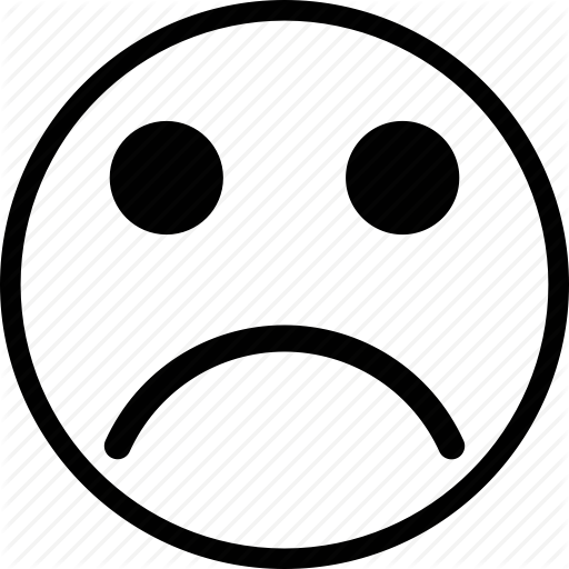 Sad Emoji - White Sad Face Emoji (512x512)