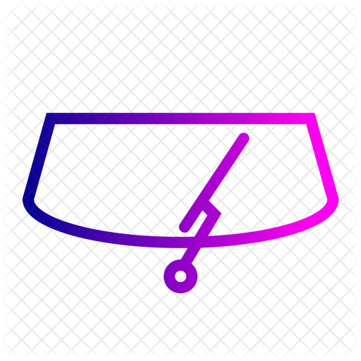 Car, Front, Glass, Windshield, Viper, Auto, Clean Icon - Parabrisas Para Colorear (512x512)