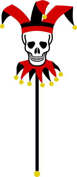 Puppet On Stick Clip Art At Clker - Skull And Crossbones (258x590)