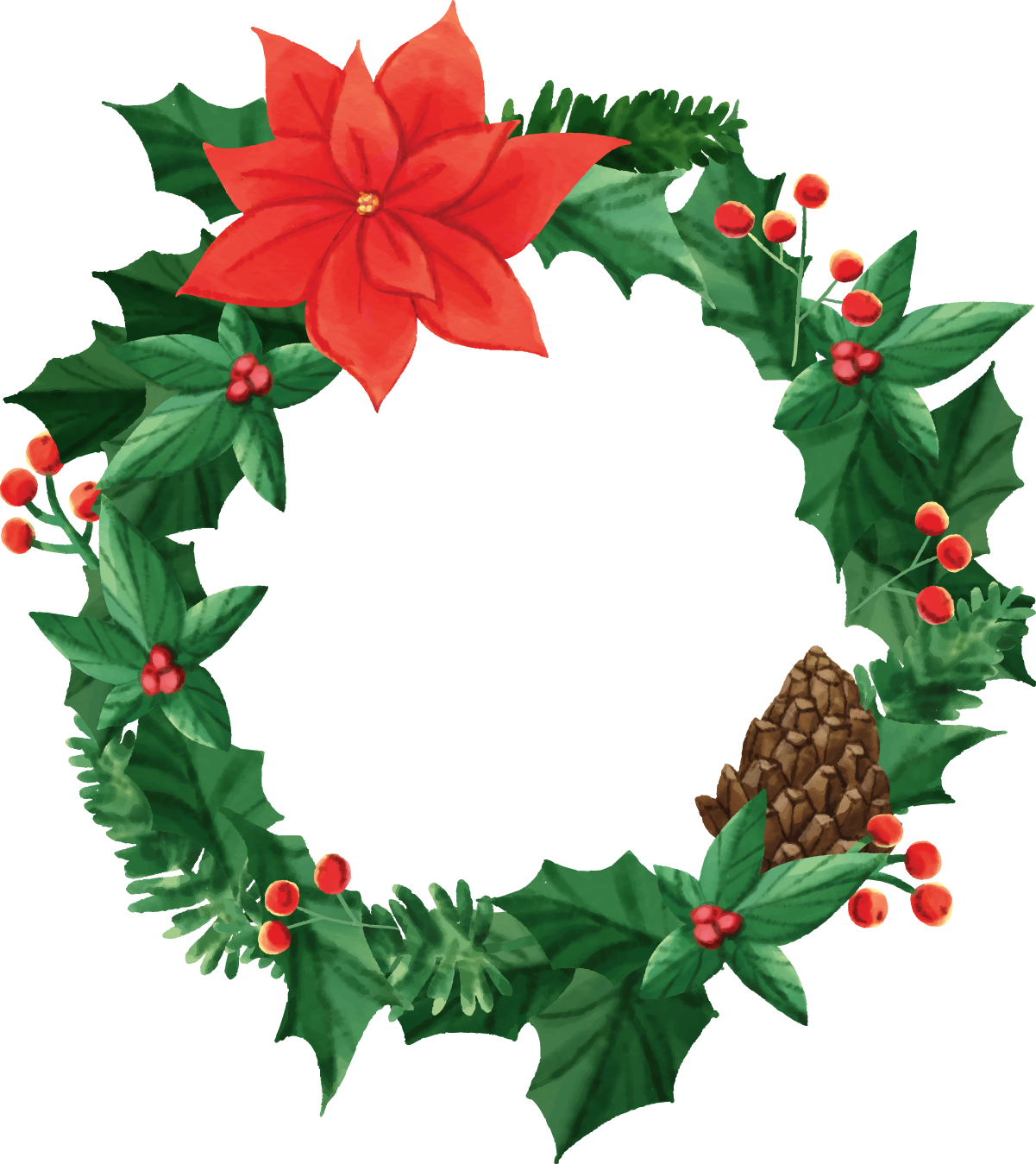 Wreath Christmas Garland Flower - Wreath Christmas Garland Flower (1201x1349)