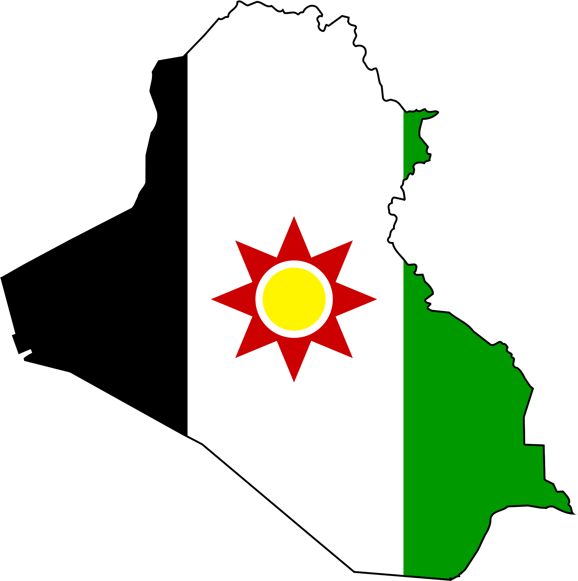 Флаг и карта ирака