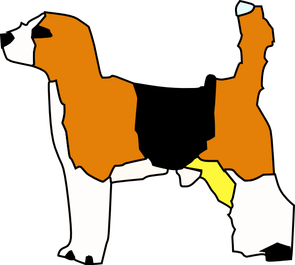 Standing Dog Clip Art At Clker - Dog (600x539)
