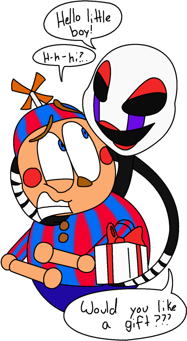 Bb And The Puppet By Yo-snap - Bb X Puppet Fnaf (662x1205)