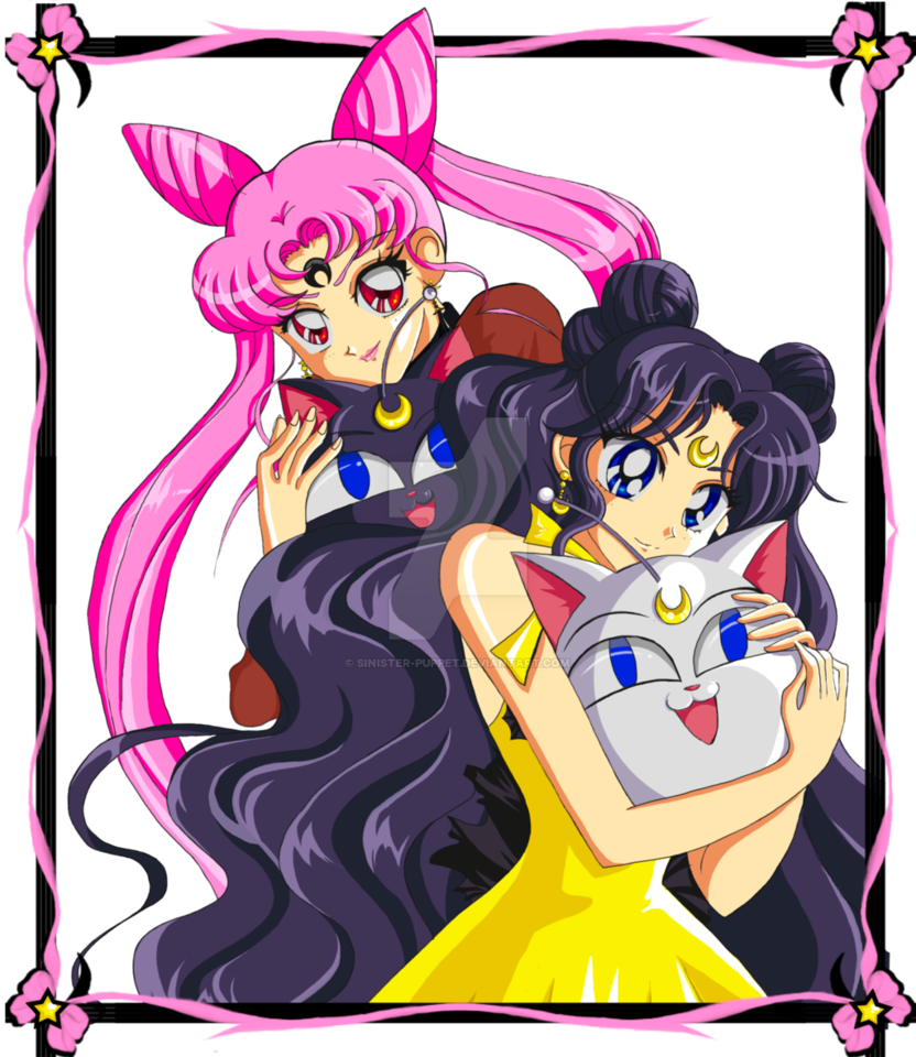 Black Lady And Human Luna By Sinister-puppet - Art (832x960)