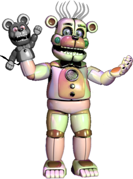 Funtime Wil With Mousey Puppet By Spiderboygames - Fnaf Funtime Freddy No Bonbon (750x747)