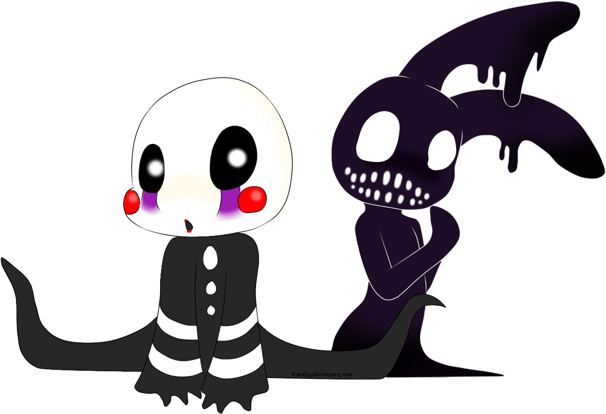 World Puppet And World Sbonnie By Novaliz - Shadow Bonnie And Puppet (1385x982)