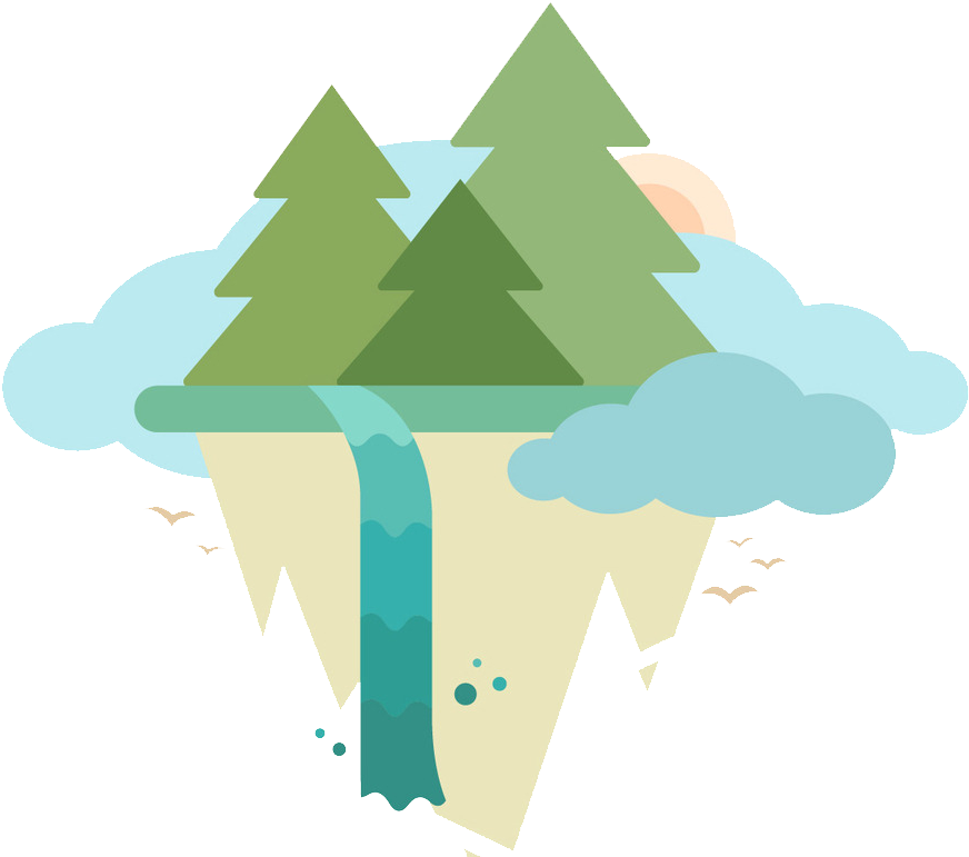 Cartoon Forest Picture Material - Illustration (989x1024)