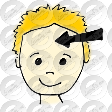 Forehead Picture - Forehead Clipart Black And White (380x380)